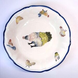 Jacques Pepin Sur La Table RARE 9" Individual Pasta Bowl Grazing Chicken